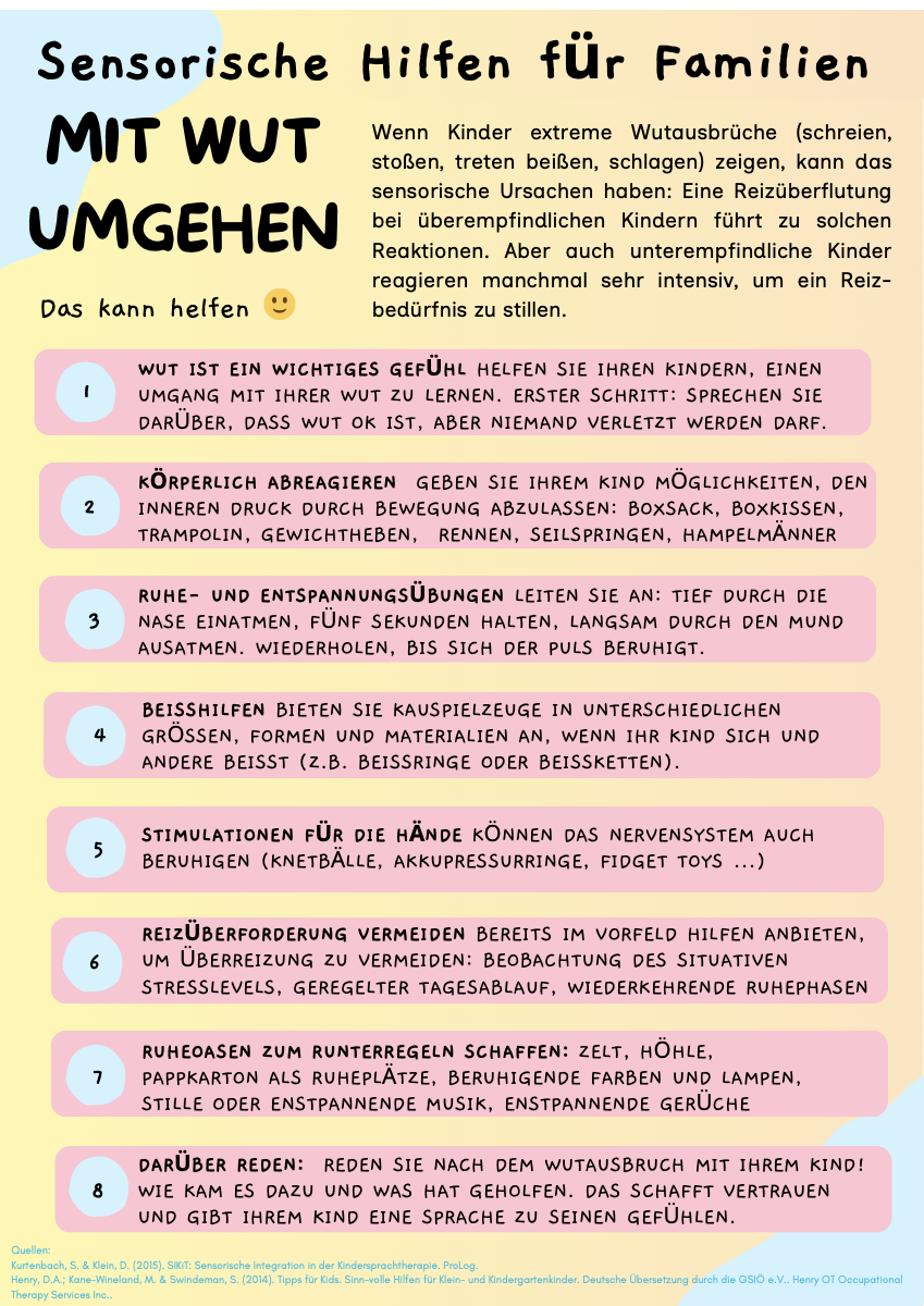 Sensorische Hilfen – Mit Wut umgehen